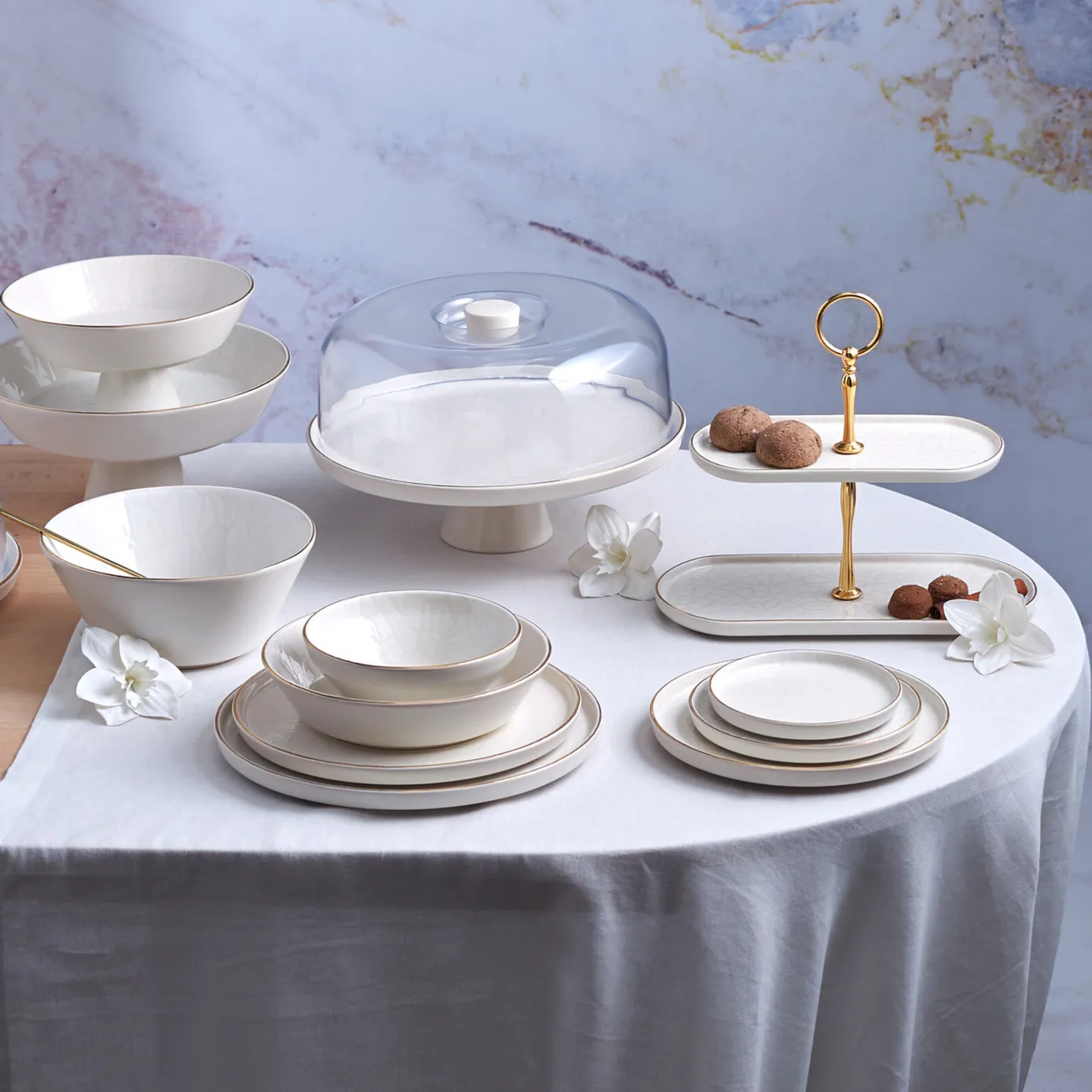 Karaca Calvin Ceramic Pasta Bowl, 19cm, Multi - Image 4