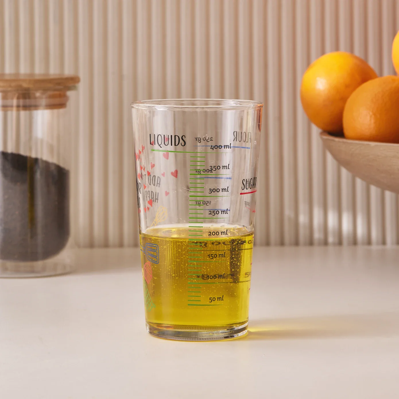 Karaca Carme Measuring Glass, 550ml, Red