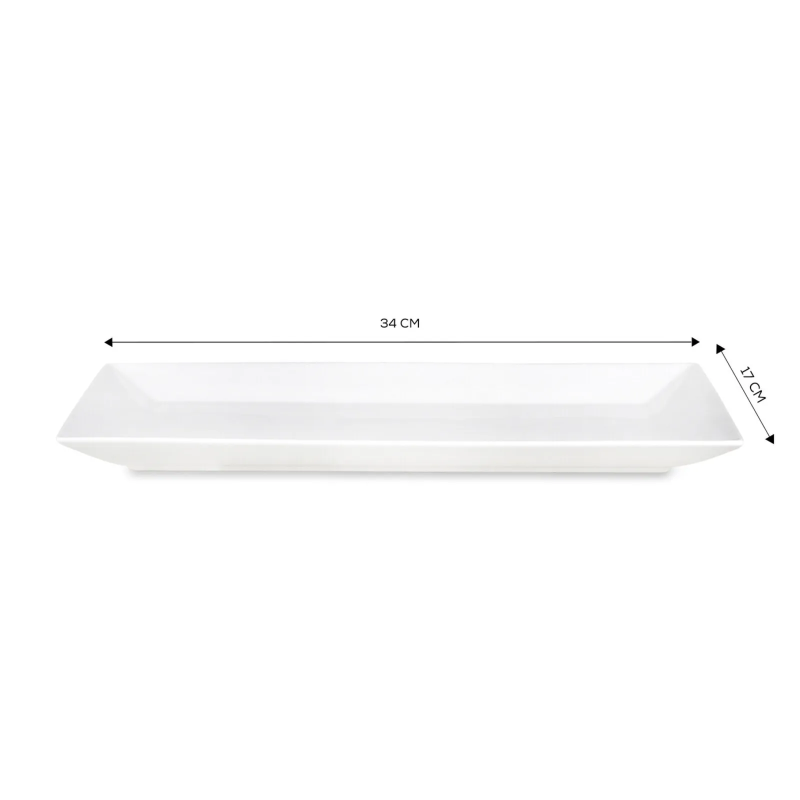 Karaca Carmen Trend Porcelain Serving Platter 34cmx17cm, White - Image 2