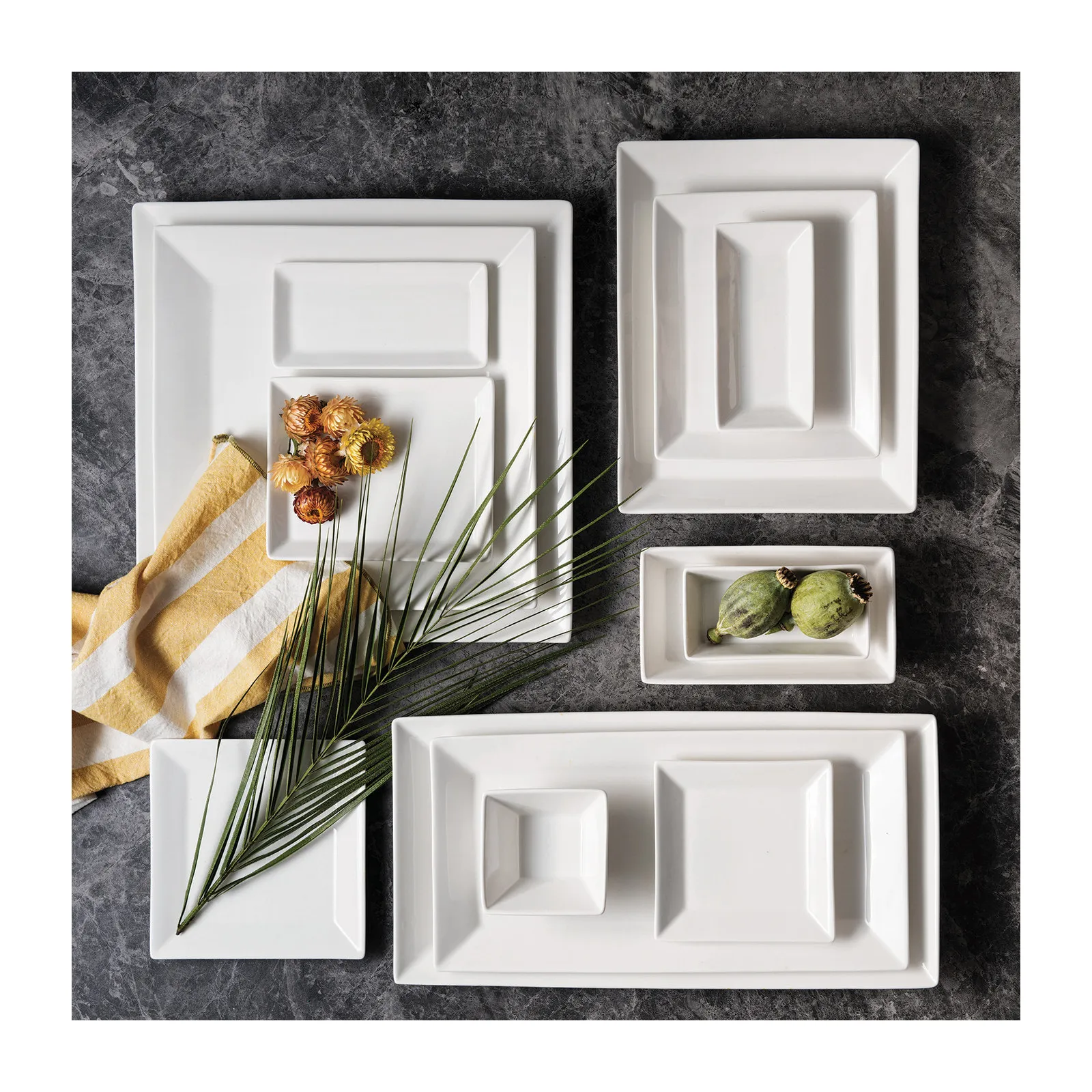 Karaca Carmen Trend Porcelain Side Plate, 22cm, White - Image 2