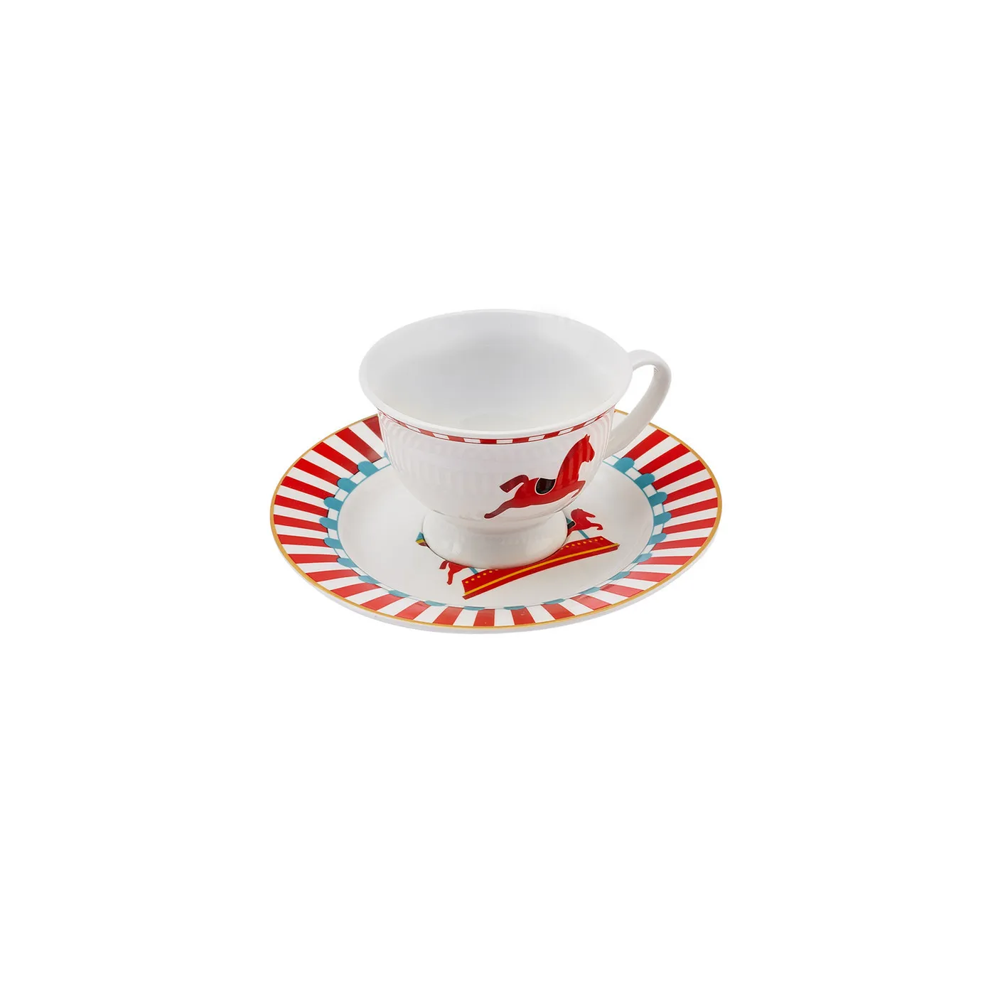 Karaca Circus 2 Piece Espresso Turkish Coffee Cup Set for 1 People, 90ml, Multi - Image 8