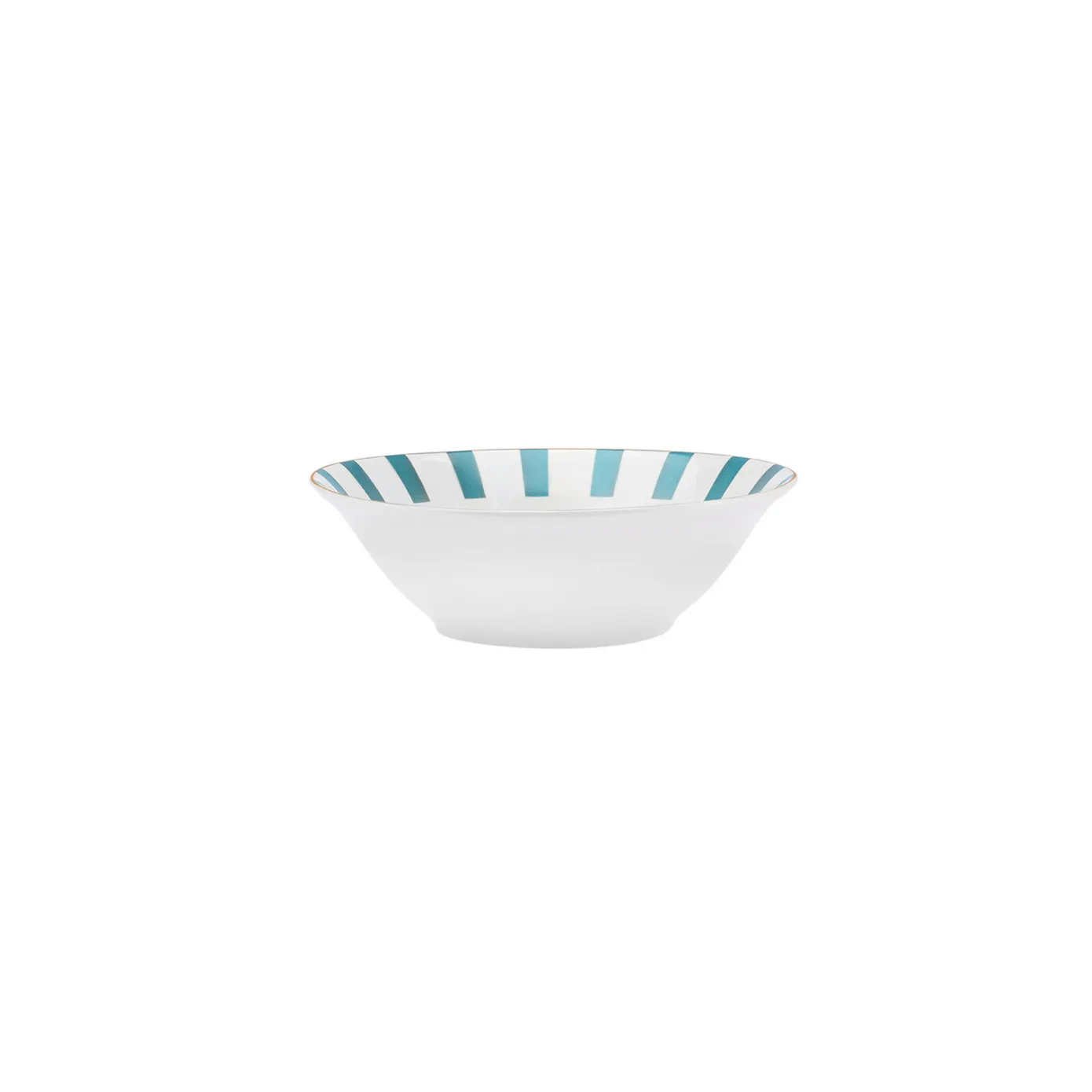 Karaca Circus Porcelain CerealSoup Bowl, 14cm, White Blue Gold - Image 3
