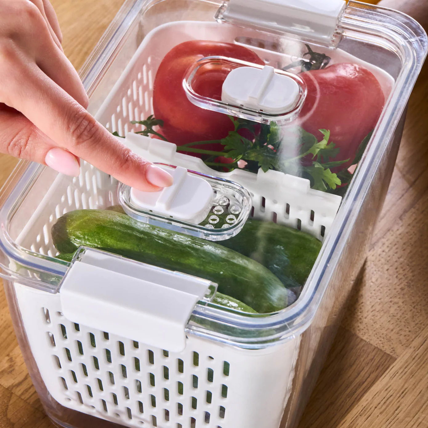 Karaca Citrus Vegetable / Fruit Storage Container, L, White - Image 6