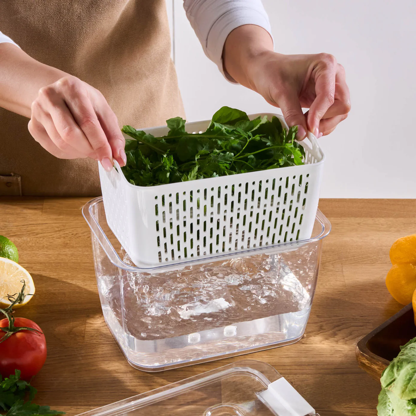 Karaca Citrus Vegetable / Fruit Storage Container, L, White - Image 7