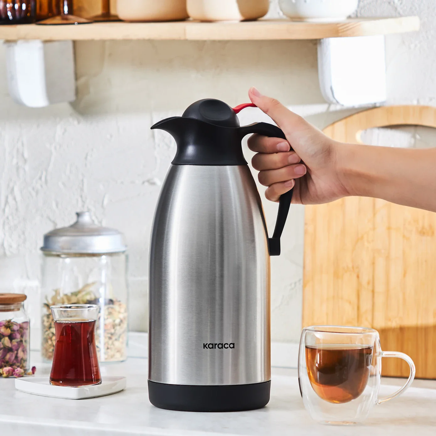 Karaca Clark Tea Thermal Flask, 2,5L, Inox - Image 2