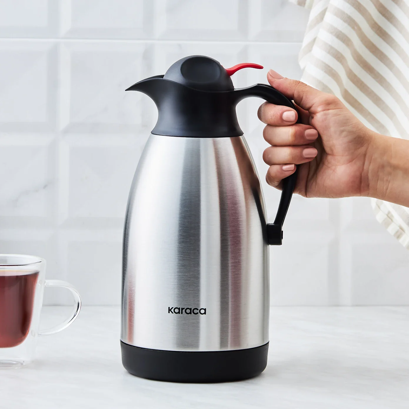 Karaca Clark Tea Thermal Flask, 2L, Inox - Image 2