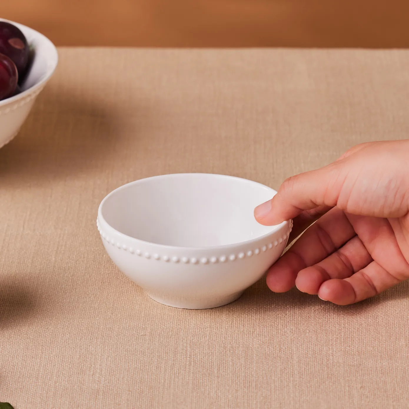 Karaca Cody New Generation Bone Snack Bowl, 12cm, White - Image 2