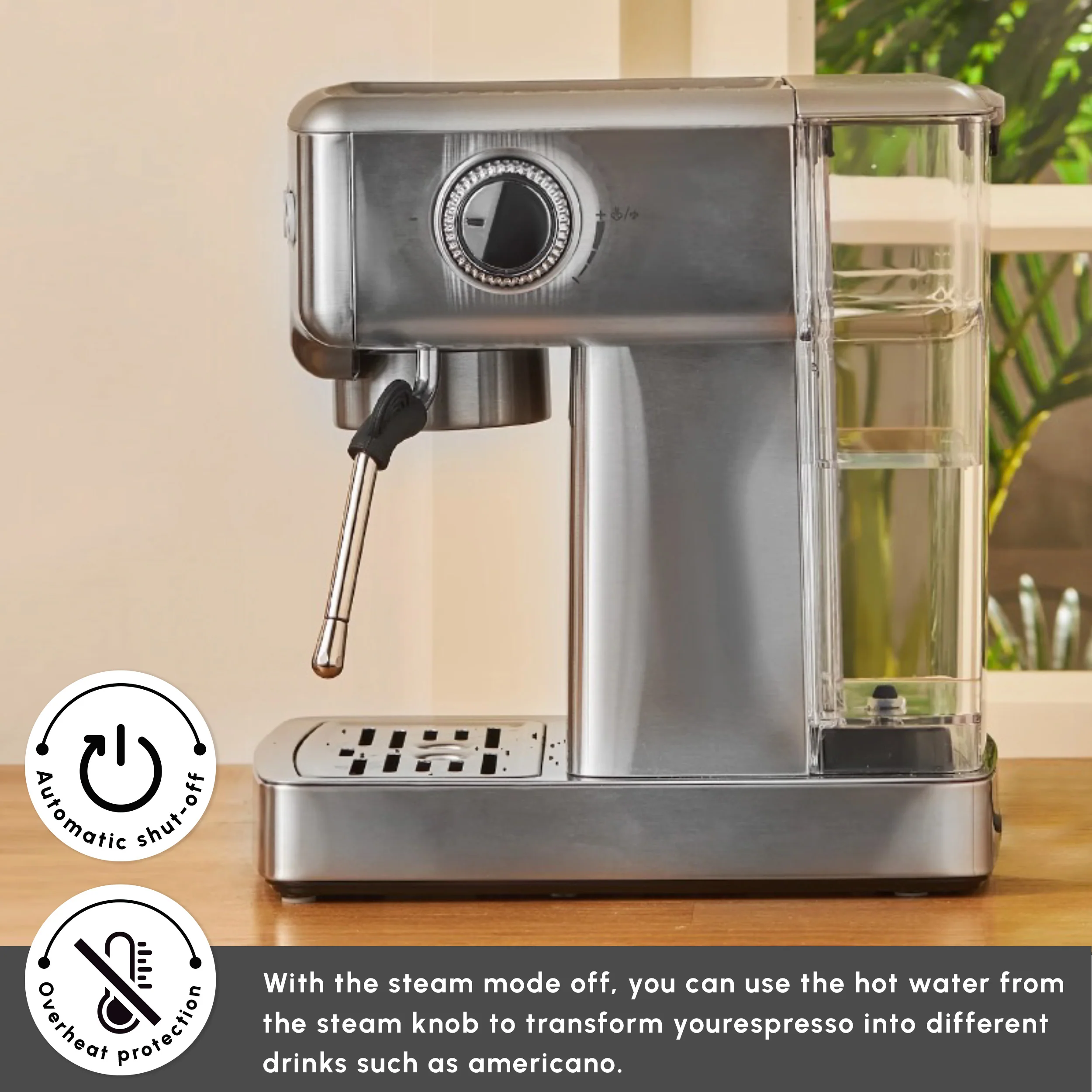 Karaca Coffee Art Espresso Coffee Machine, 1.8L, 1350W, Inox - Image 10