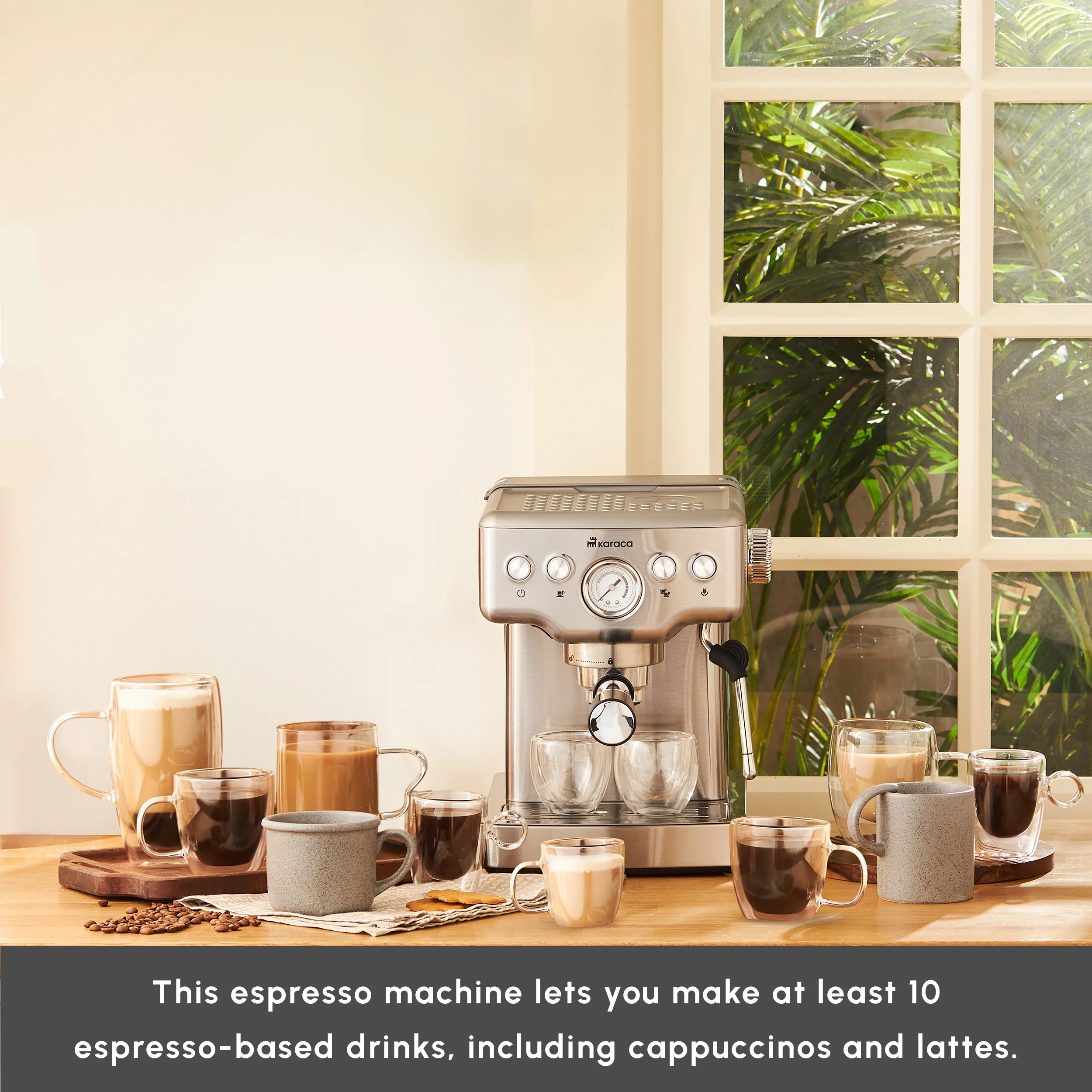Karaca Coffee Art Espresso Coffee Machine, 1.8L, 1350W, Inox - Image 3