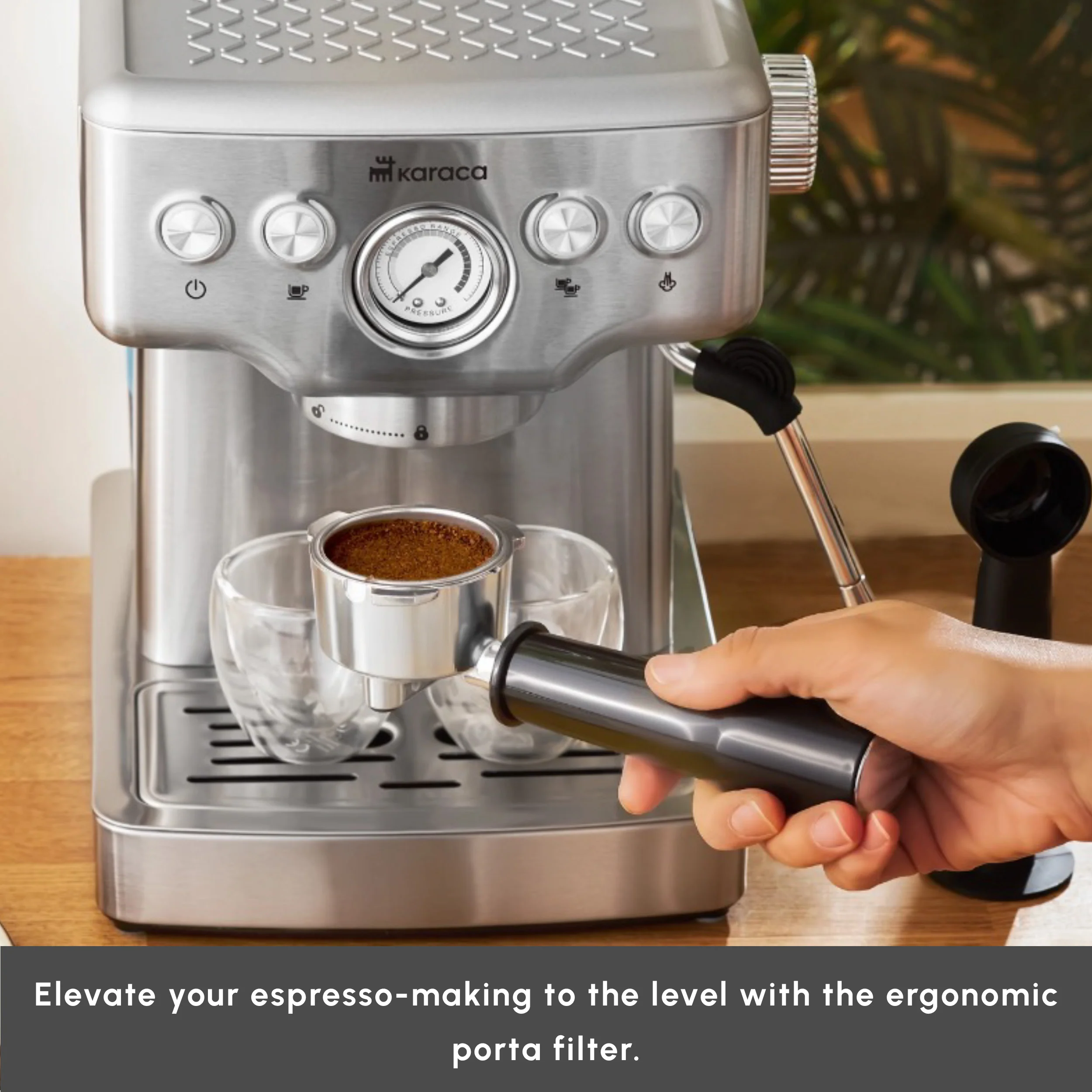 Karaca Coffee Art Espresso Coffee Machine, 1.8L, 1350W, Inox - Image 5