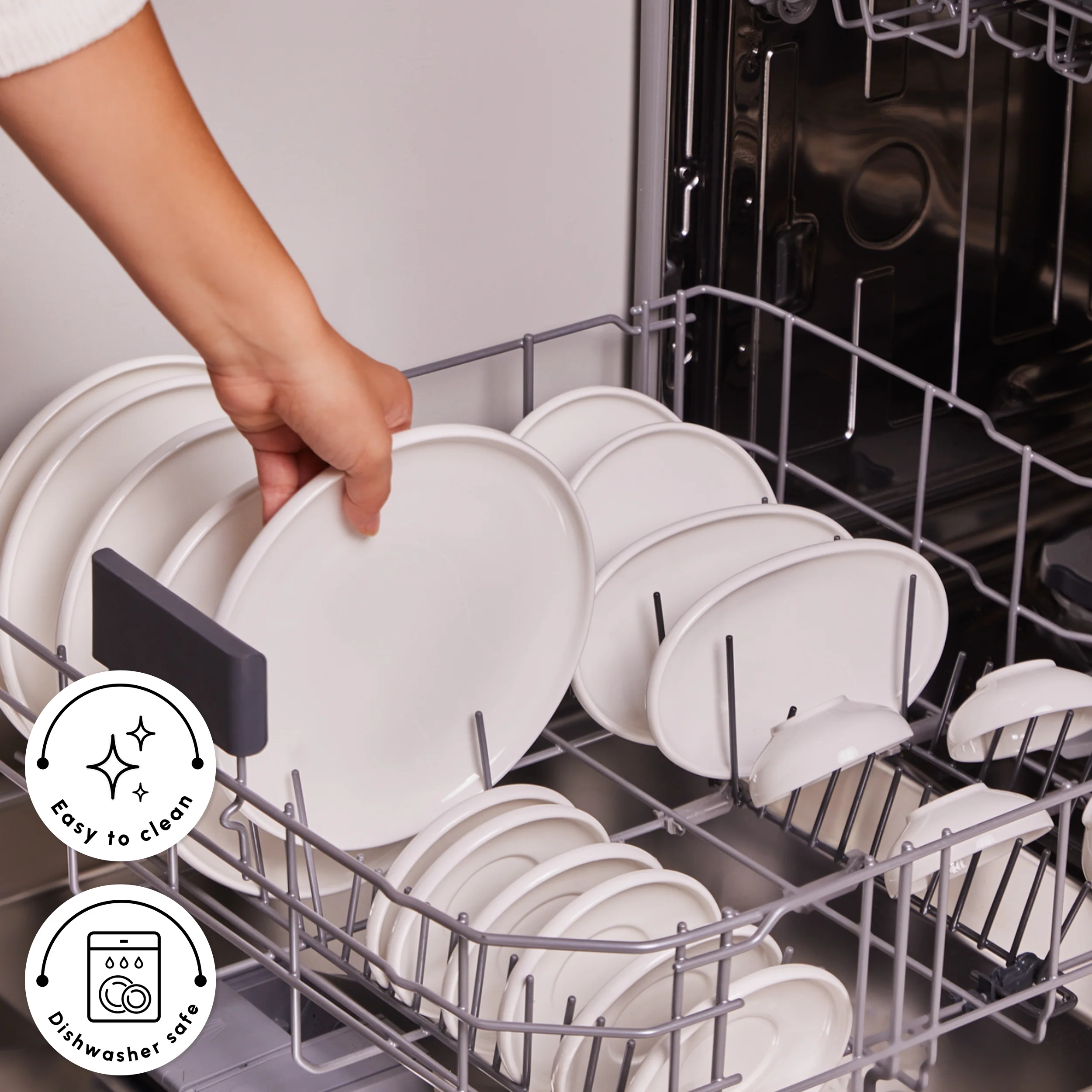 Karaca Stream Pure Cordelia 20-Piece Porcelain Serveware Set for 6 People, White - Image 8