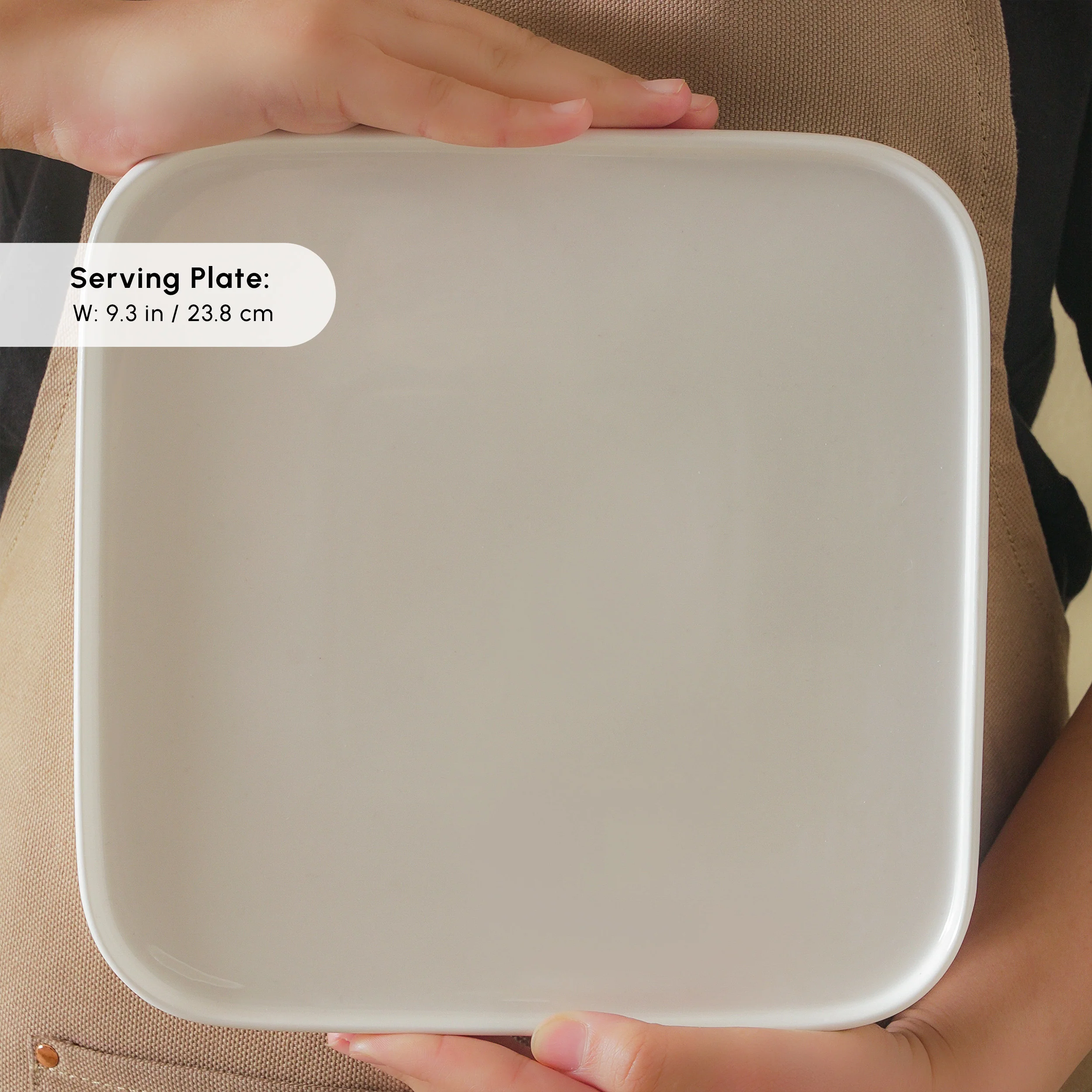 Karaca Stream Pure Stream Bone China Cubique 35-Piece Serveware Set for 6 People, White - Image 6