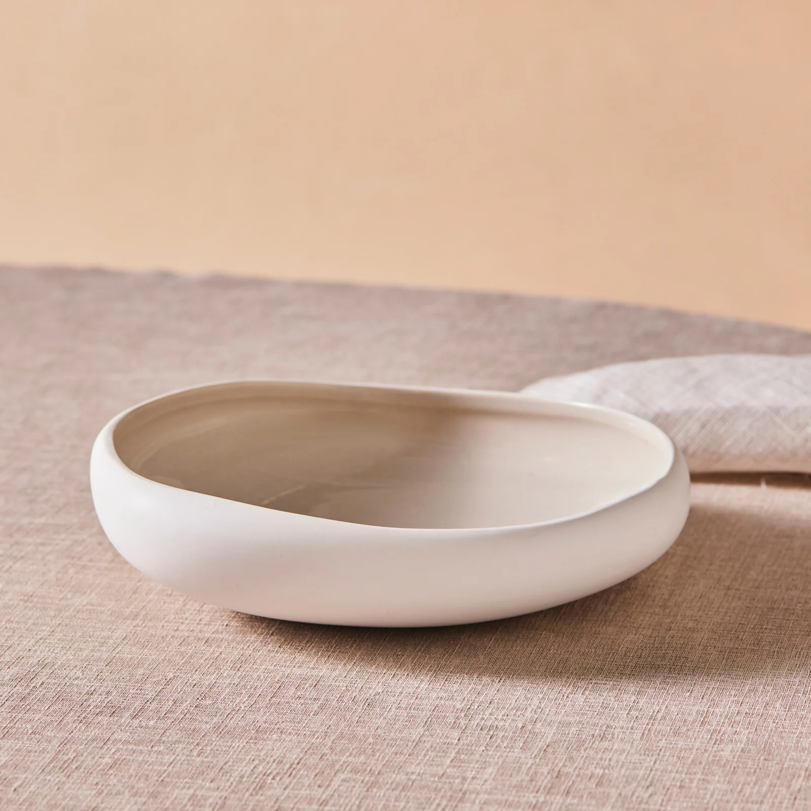 Karaca Earth Collection New Cupid Pasta Bowl, 21cm, Beige White