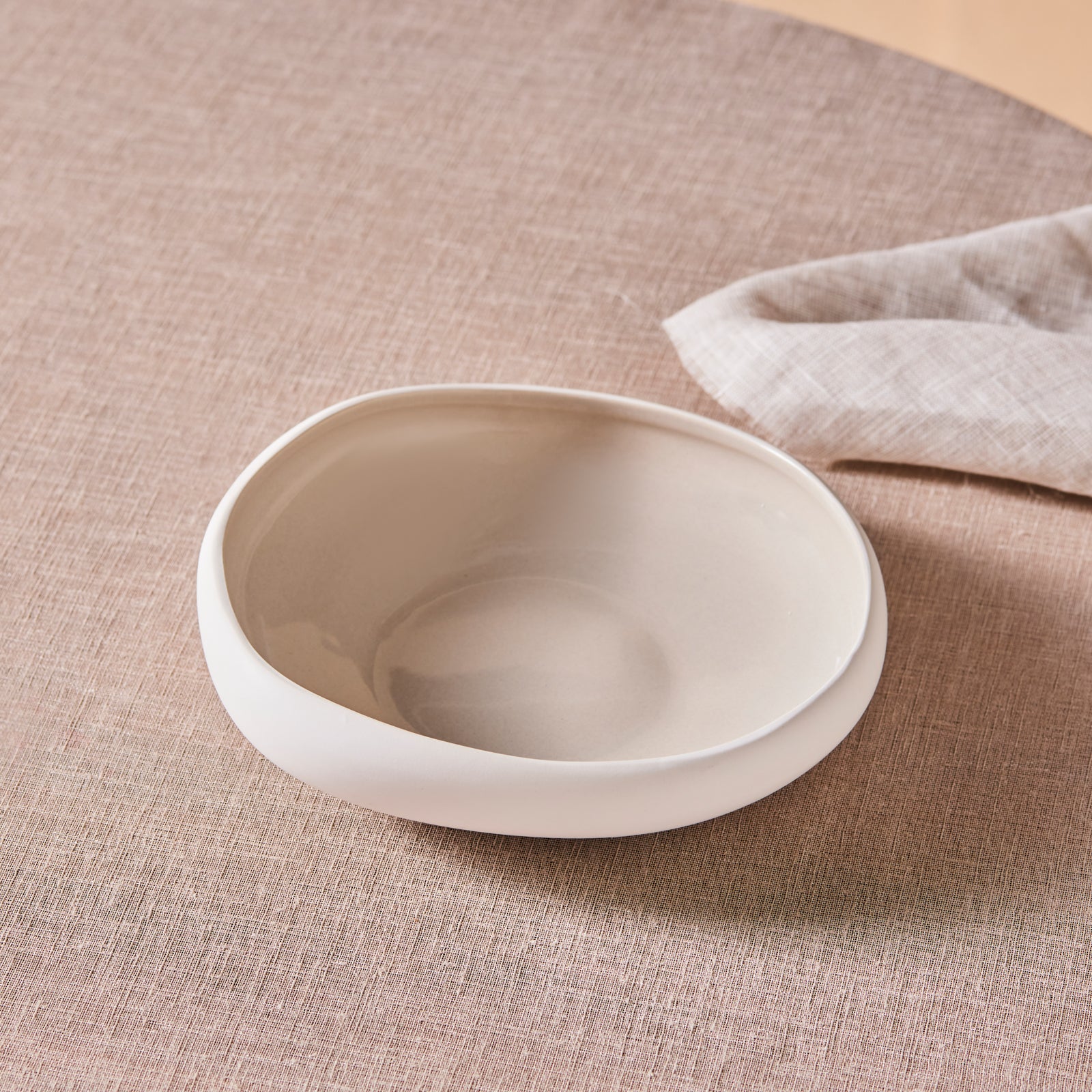 Karaca Earth Collection New Cupid Pasta Bowl, 21cm, Beige White - Image 3