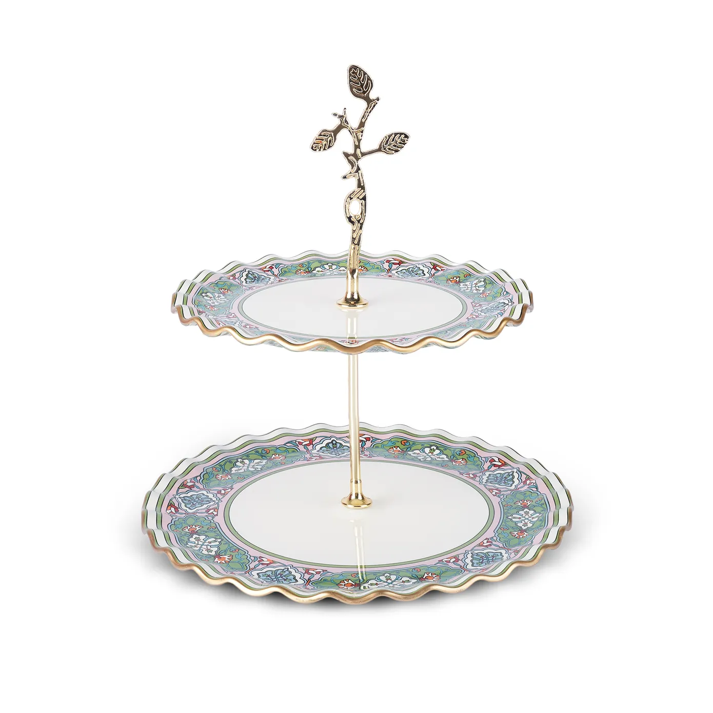 Karaca Cybele 7 Piece Glass Cake Stand Serveware Set for 6 People, Multi - Image 6
