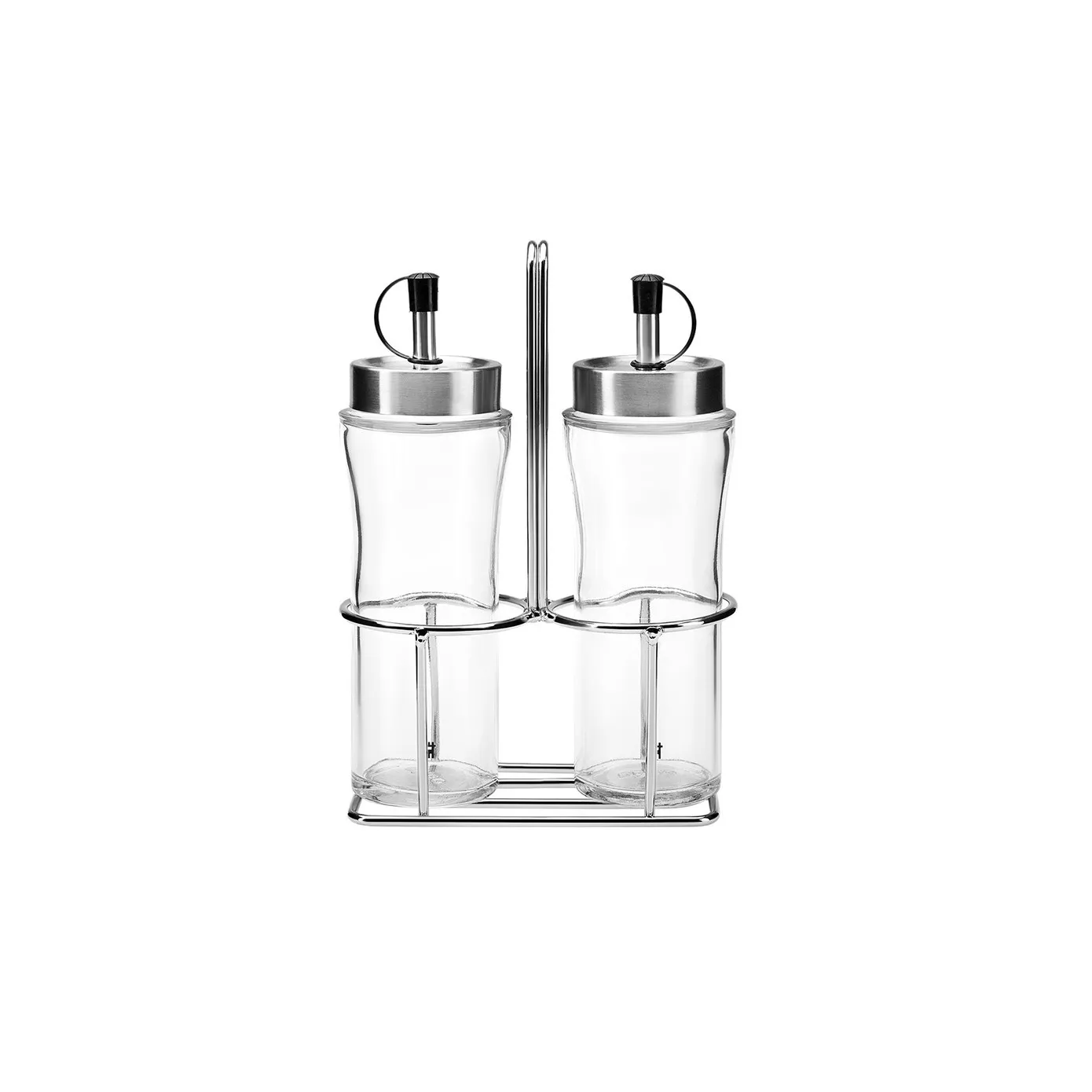 Karaca Danica 2 Piece Glass Oil and Vinegar Bottle, 250ml, Grey - Image 3