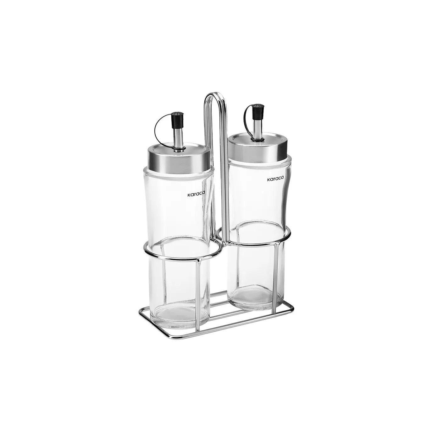 Karaca Danica 2 Piece Glass Oil and Vinegar Bottle, 250ml, Grey - Image 4