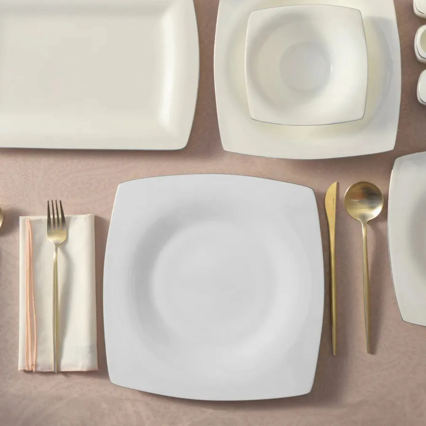 Karaca Fine Pearl Dara 58-Piece Dinner Set for 12 People, Platinum - Image 3