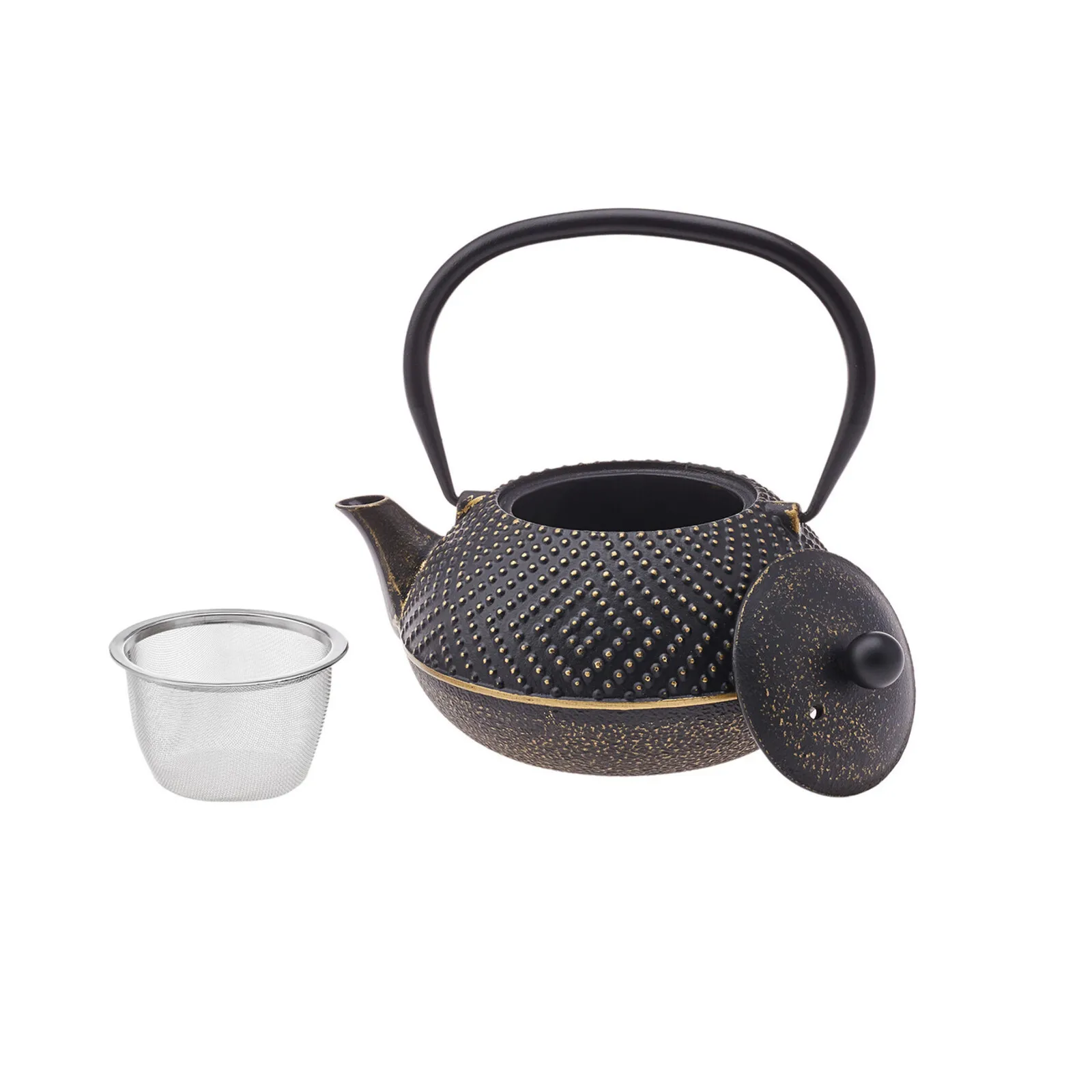 Karaca Dark Gold Cast Iron Induction Teapot, 900ml, Black Gold - Image 4