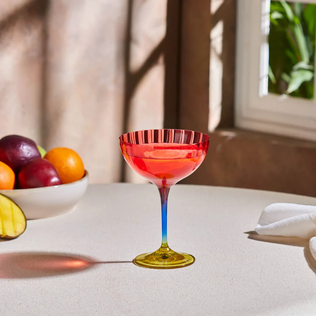 Karaca Dolce Martini Cocktail Glass, 210ml, Red - Image 2