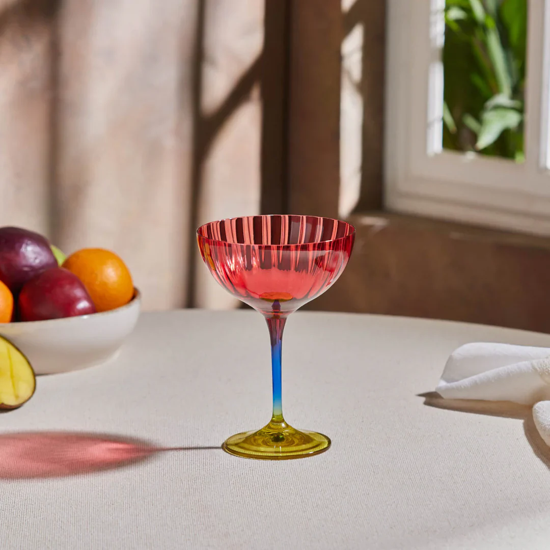 Karaca Dolce Martini Cocktail Glass, 210ml, Red - Image 4