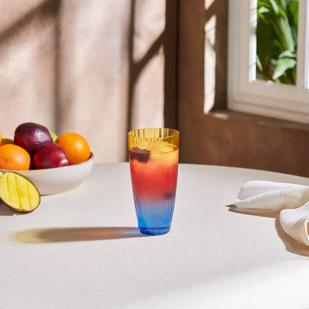 Karaca Dolce Highball Glass, 350ml, Yellow - Image 4