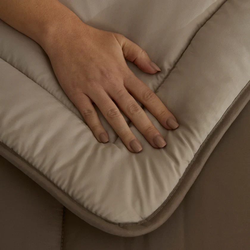 Karaca Home Double Face Duvet, 155x220cm, Beige-Mocha - Image 2