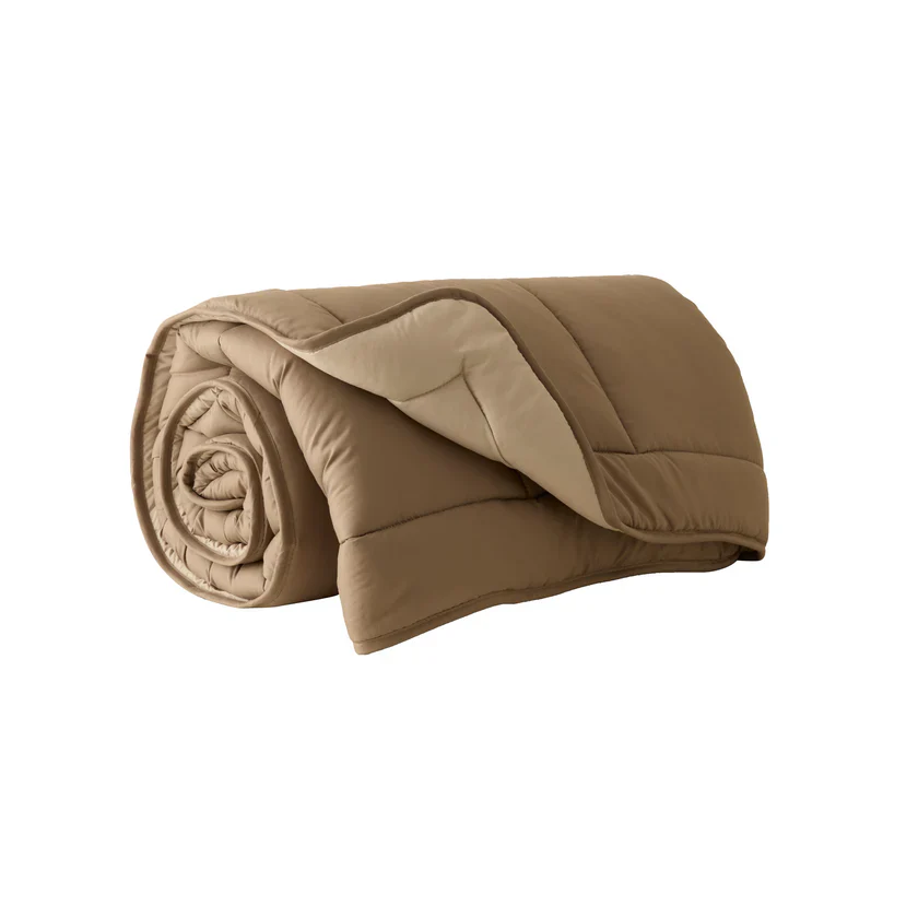 Karaca Home Double Face Duvet, 155x220cm, Beige-Mocha - Image 5