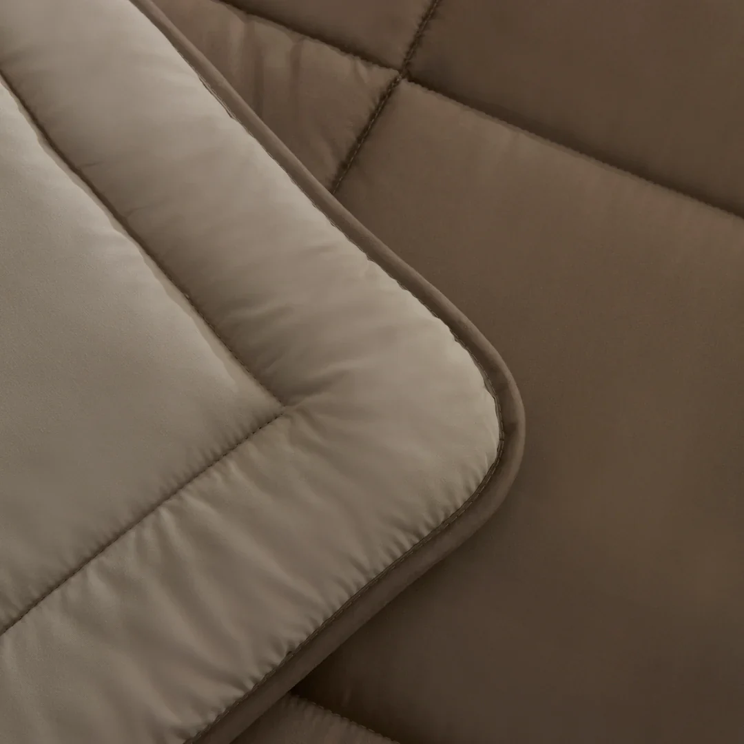 Karaca Home Double Face Duvet Cover, 200x200cm, Beige-Mocha - Image 3