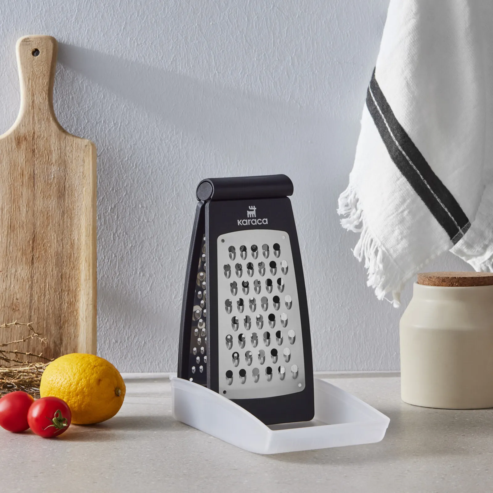 Karaca Nancy Double Sided Box Grater, 25cm, Black Silver - Image 2