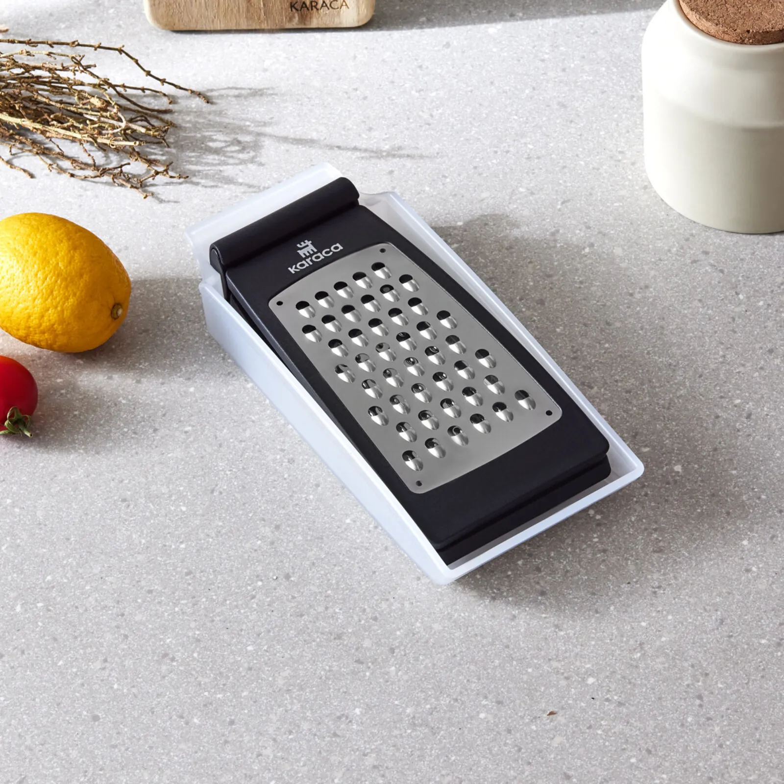 Karaca Nancy Double Sided Box Grater, 25cm, Black Silver - Image 4