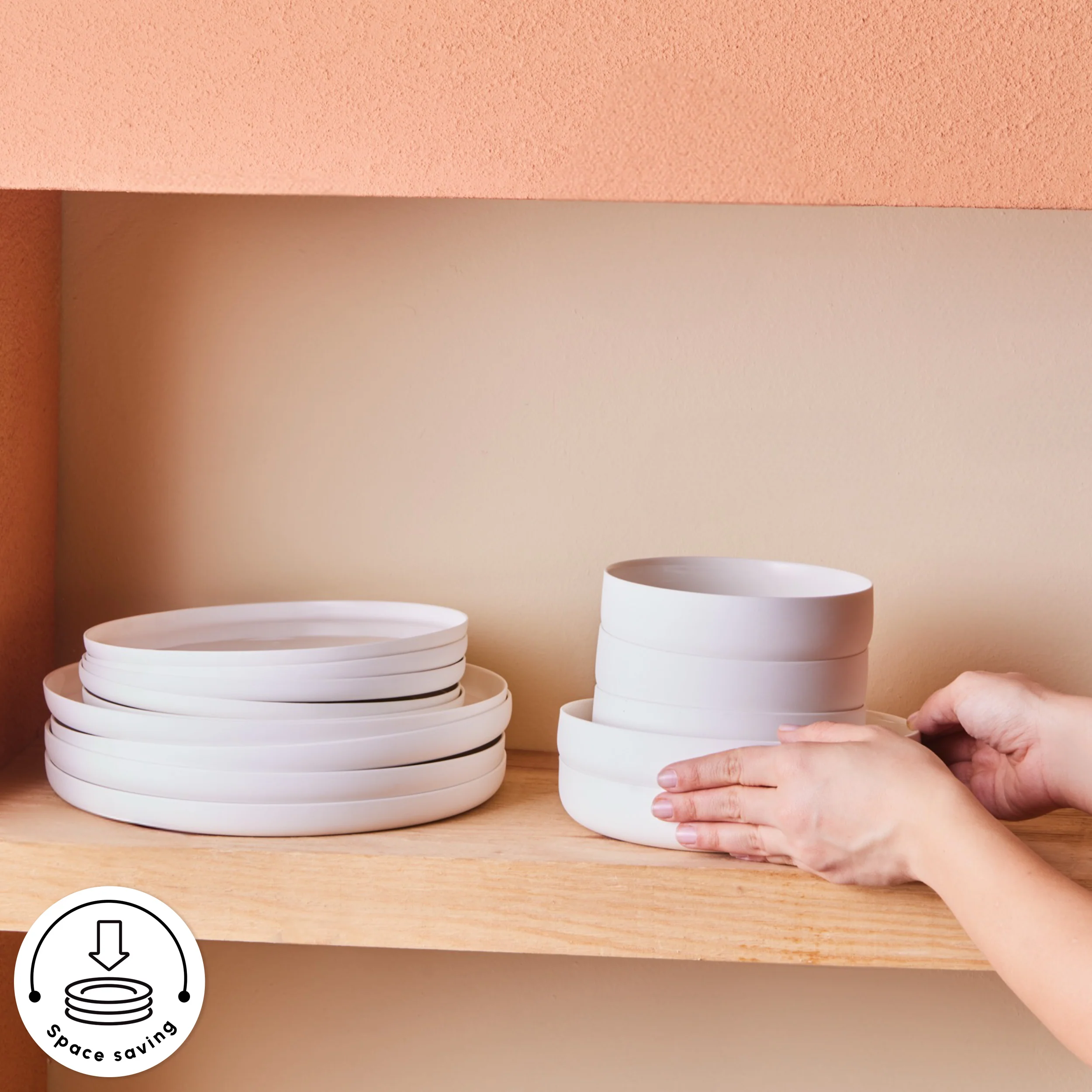 Karaca Earth Collection Matte Glaze 55-Piece Porcelain Dinner Set for 12 People, White - Image 7