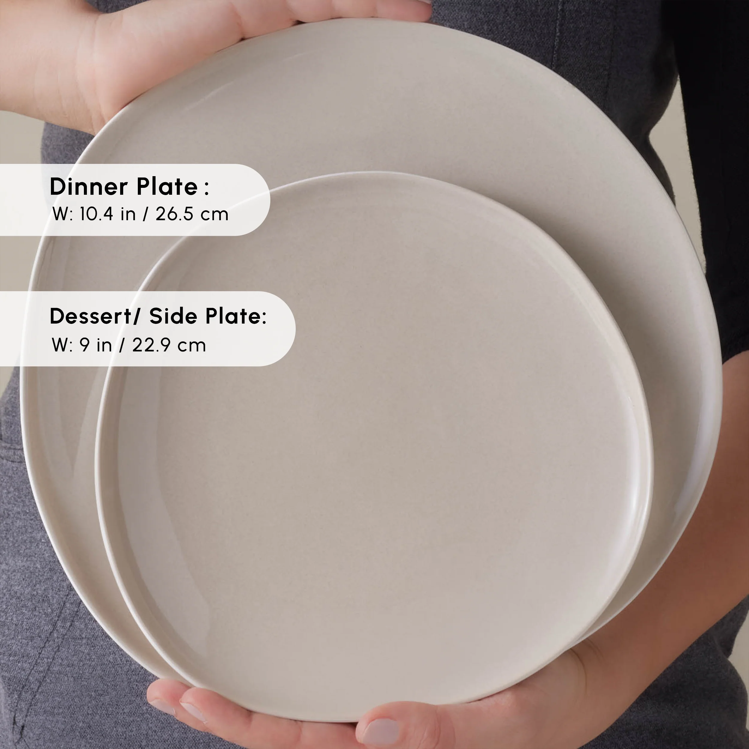 Karaca Earth Collection New Cupid 55-Piece Stoneware Dinner Set for 12 People, Cream - Image 6