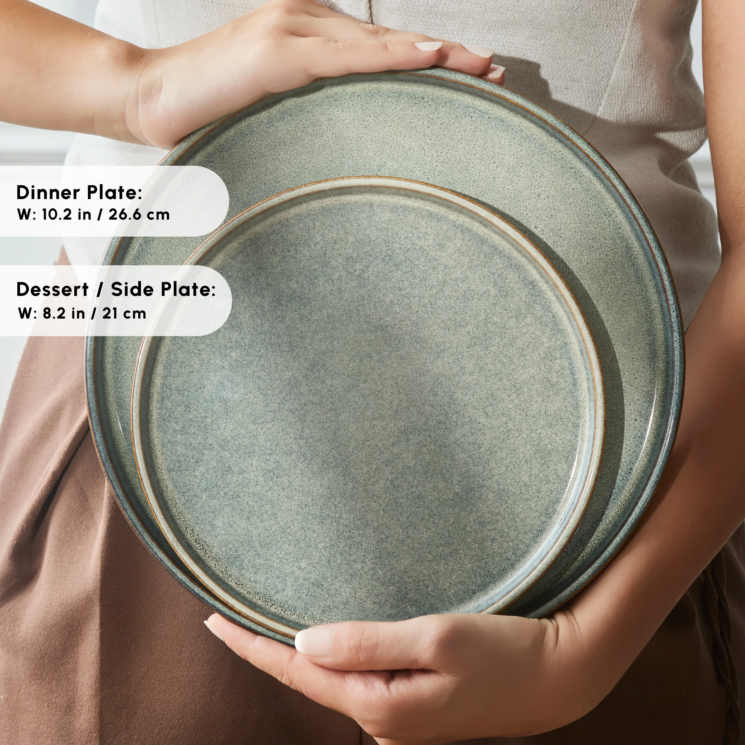 Karaca Earth Collection Skal 55-Piece Stoneware Dinner Set for 12 People, Grey - Image 6