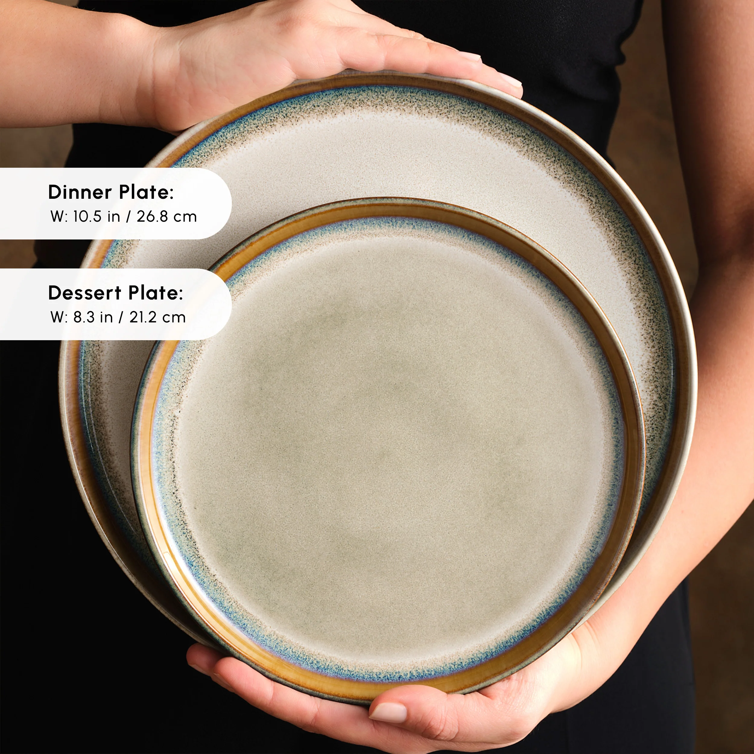 Karaca Earth Collection Earthy Reactive Glaze 52-Piece Stoneware Dinner Set for 12 People, Multi - Image 7