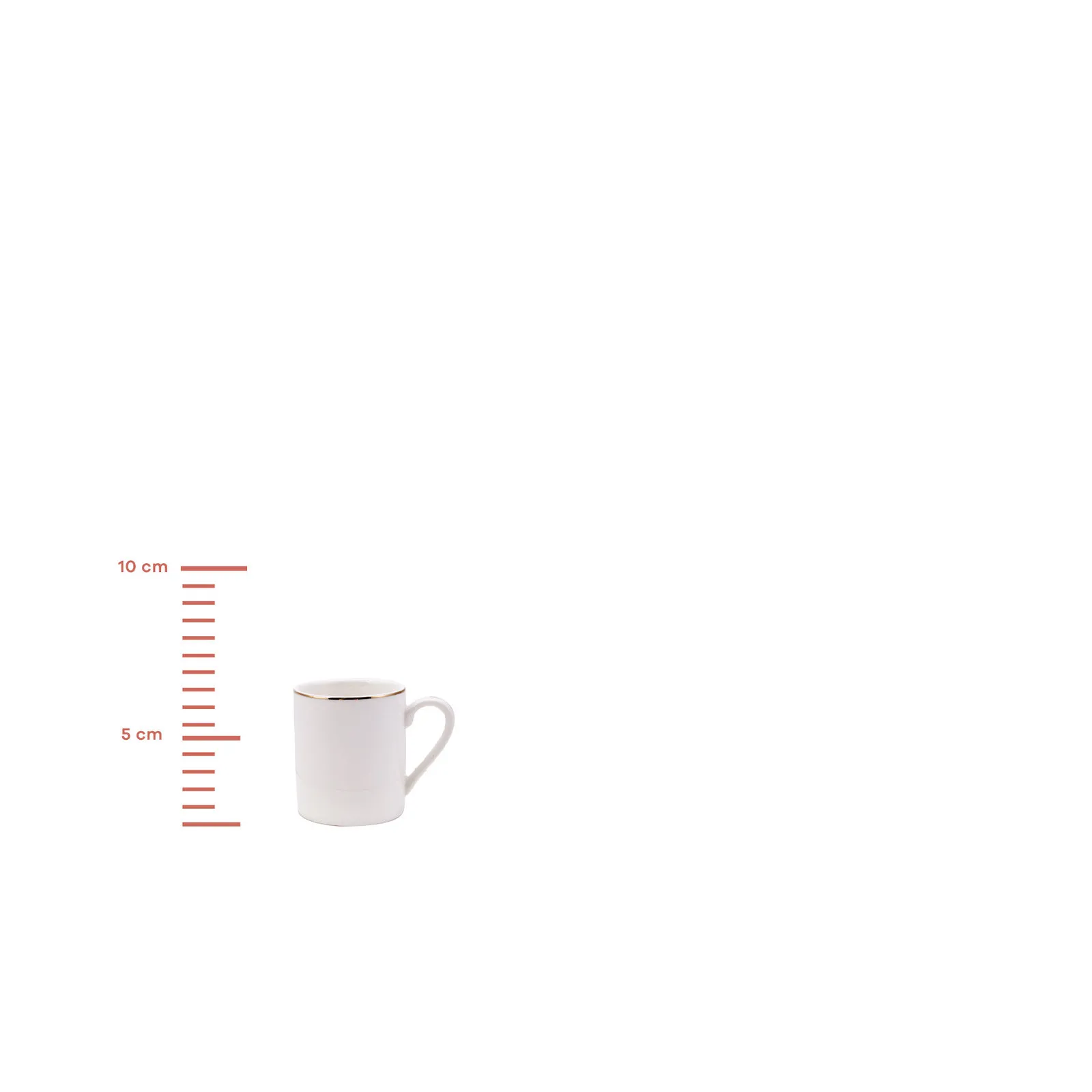 Karaca Elda 12 Piece Porcelain Turkish Coffee Cup Set for 6 People, 80ml, White Gold - Image 4