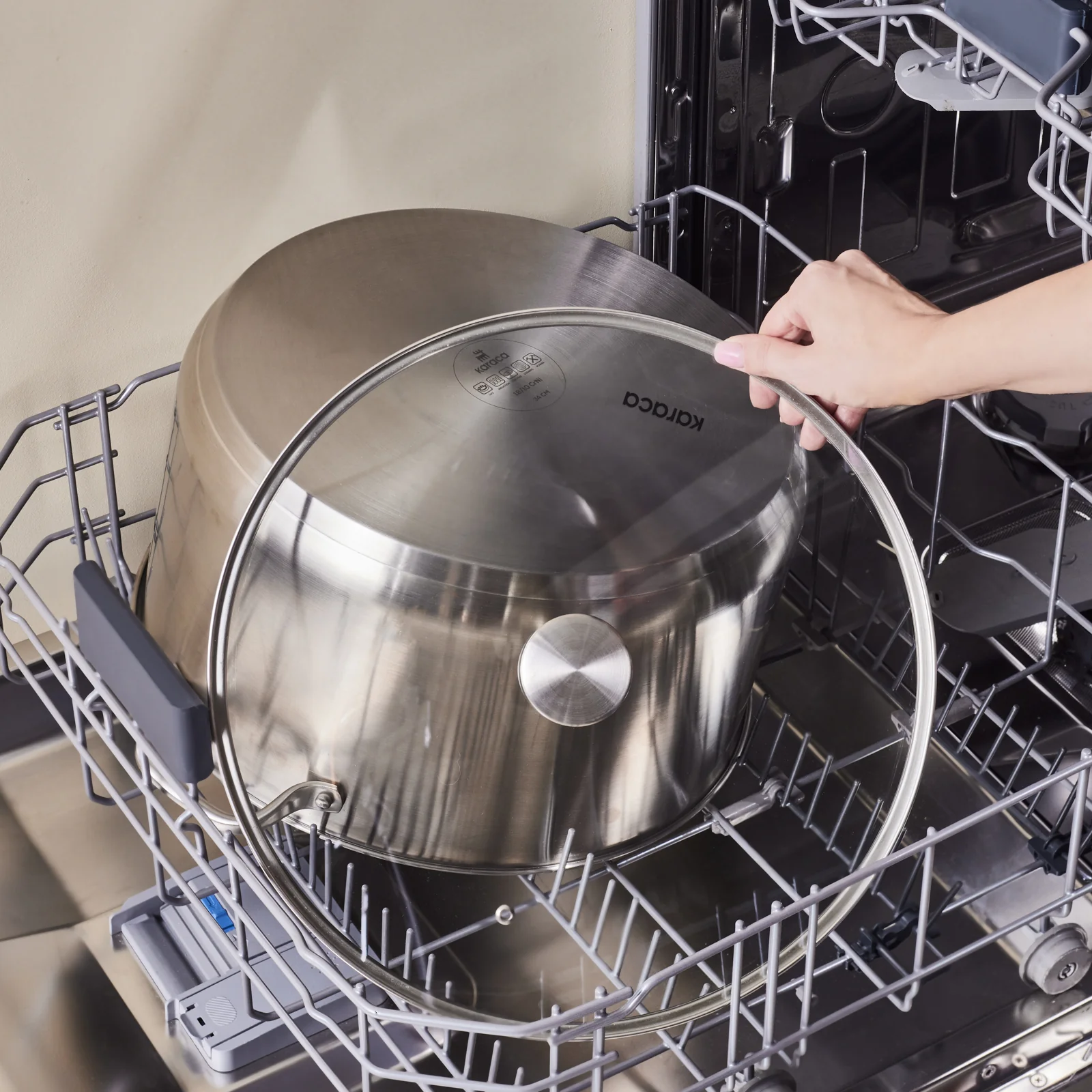 Karaca Elite Stainless Steel Induction Stock Pot & Lid, 34cm, Silver - Image 5