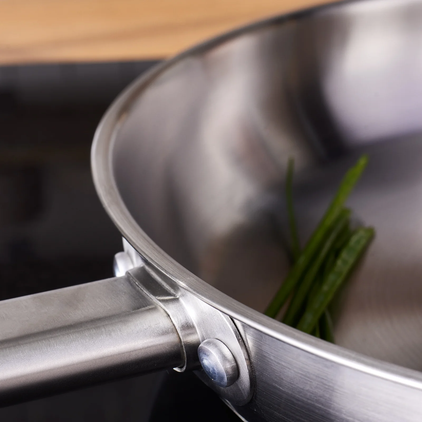 Karaca Elite Stainless Steel Induction Frying Pan, 30cm, Silver - Image 4