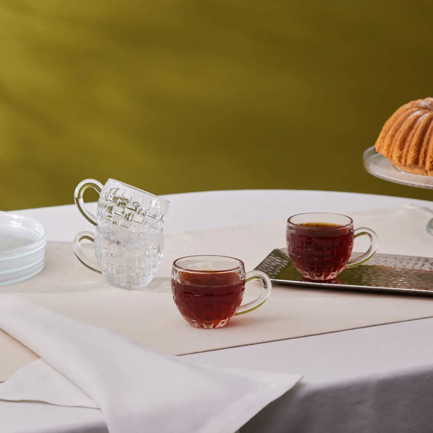 Karaca Emel 4-Piece Glass Tea Cup Set, 180ml, Clear - Image 3