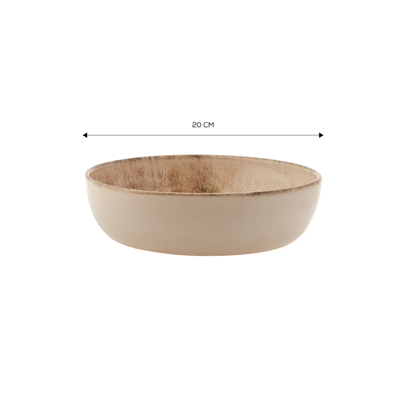 Karaca Ephesus Ceramic Pasta Bowl, 20cm, White Multi - Image 4