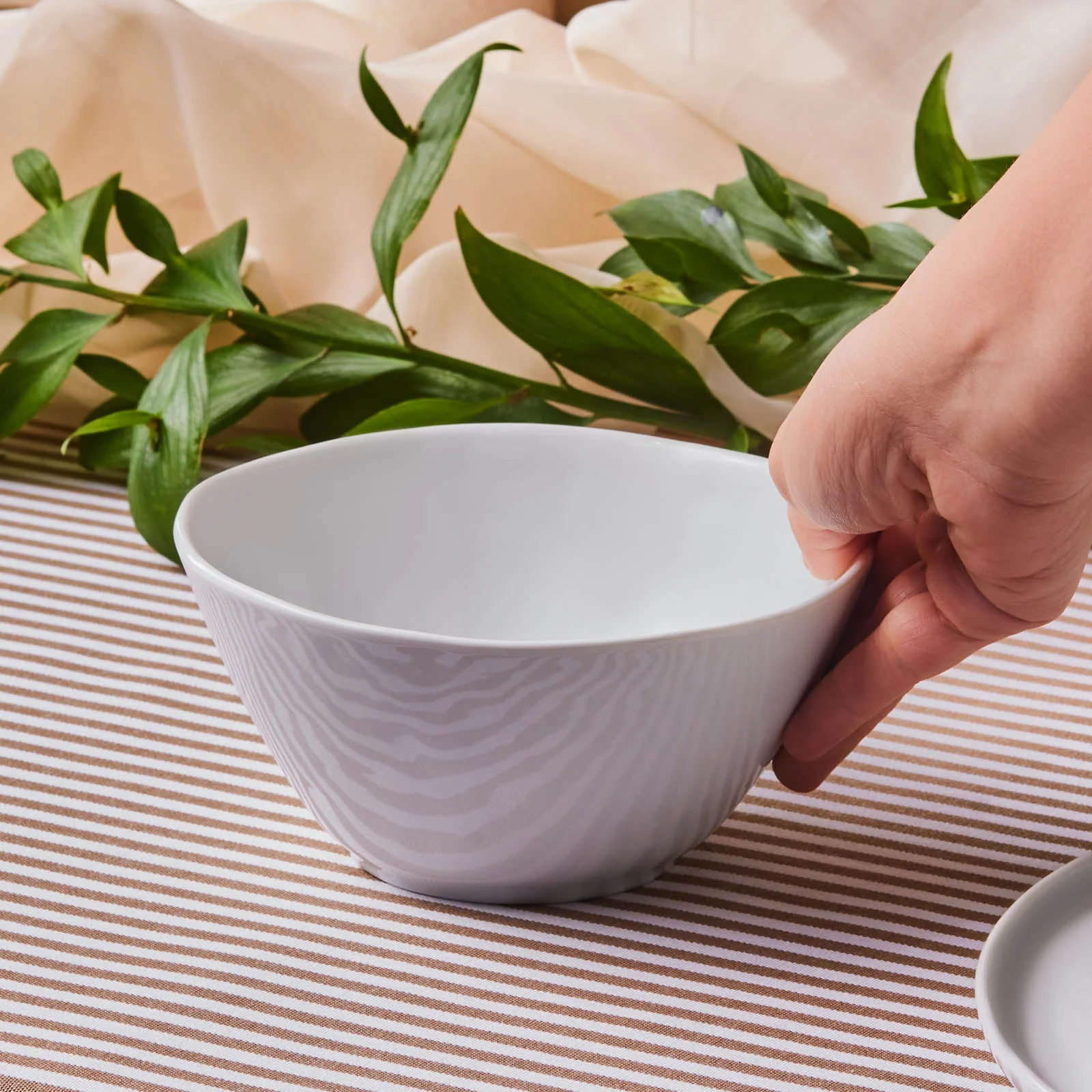 Karaca Epsilon Porcelain Cereal/Soup Bowl, 16cm, White - Image 2