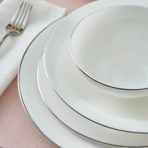 Karaca Fine Pearl Extra Argento 55-Piece Dinner Set for 12 People, Platin - Image 8