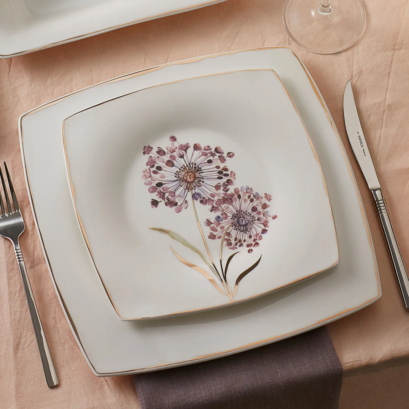 Karaca Fine Pearl Revive 62-Piece Dinner Set for 12 People, Multi - Image 4