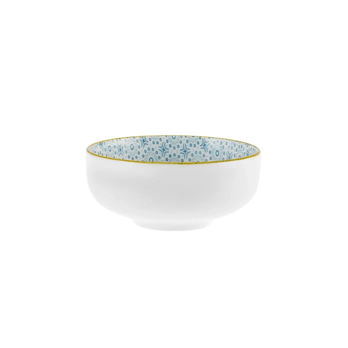 Karaca Floral Porcelain Round Snack Bowl, 10cm, Blue - Image 4