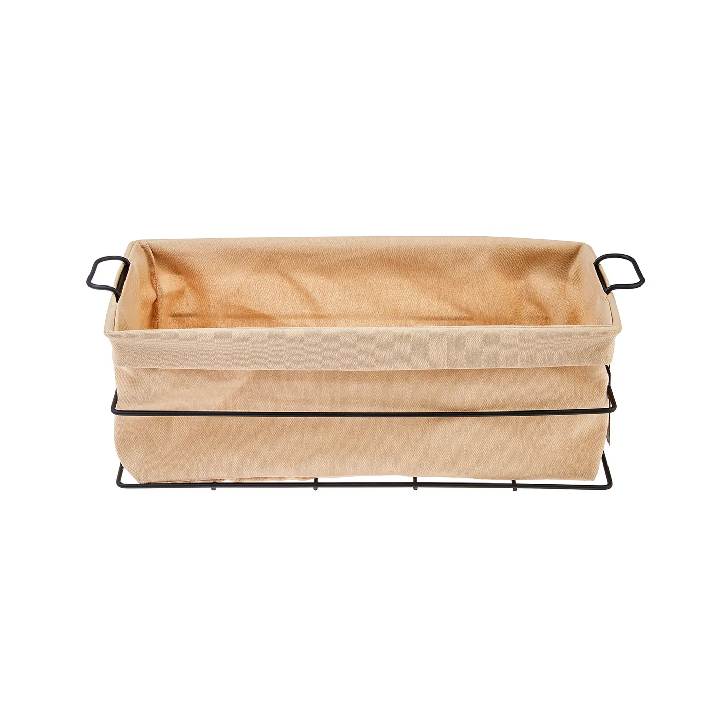 Karaca Fonte Metal Bread Basket, Large, Cream Black - Image 2