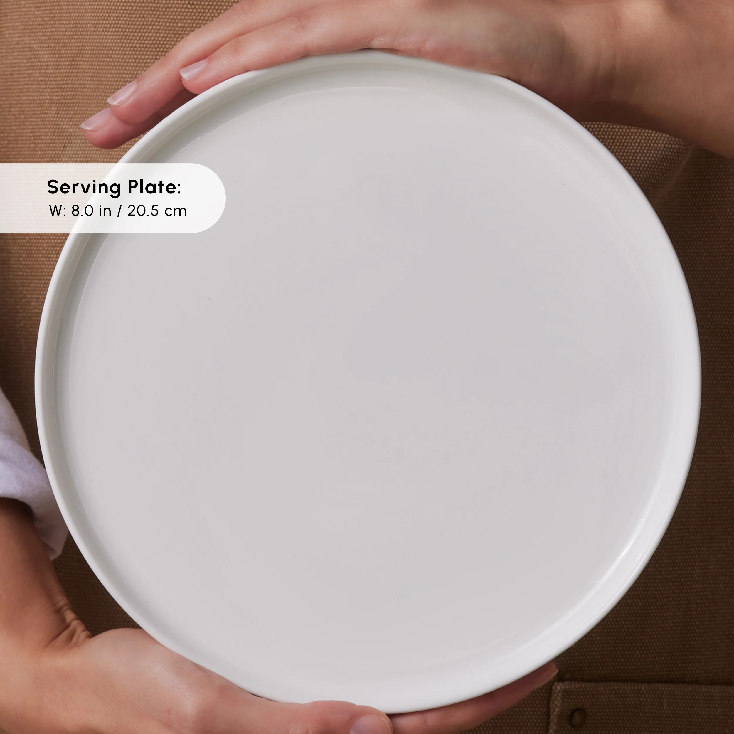 Karaca Forever Bone China Bomo 22-Piece Serveware Set for 6 People, White - Image 7