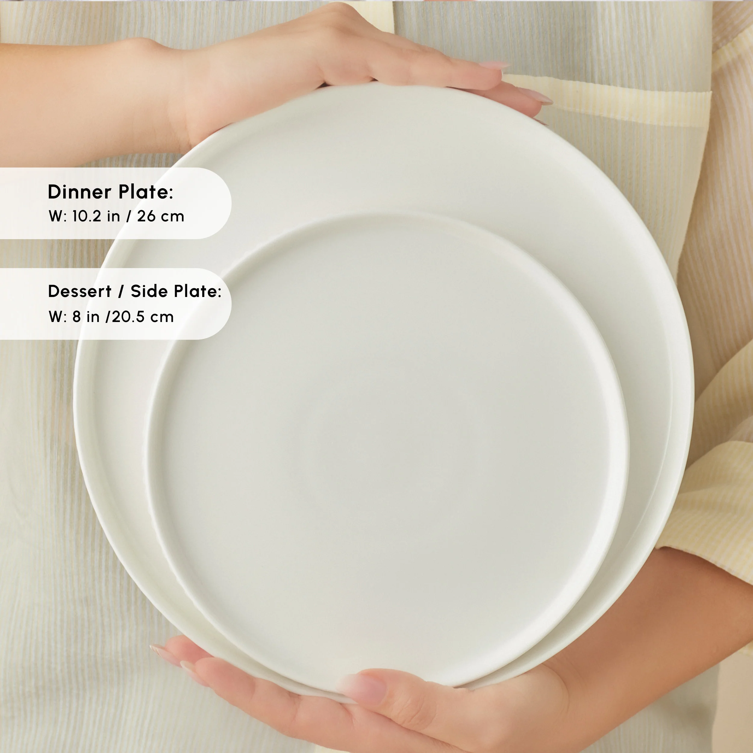 Karaca Forever Bone China Pablito 53-Piece Dinner Set for 12 People, White - Image 6