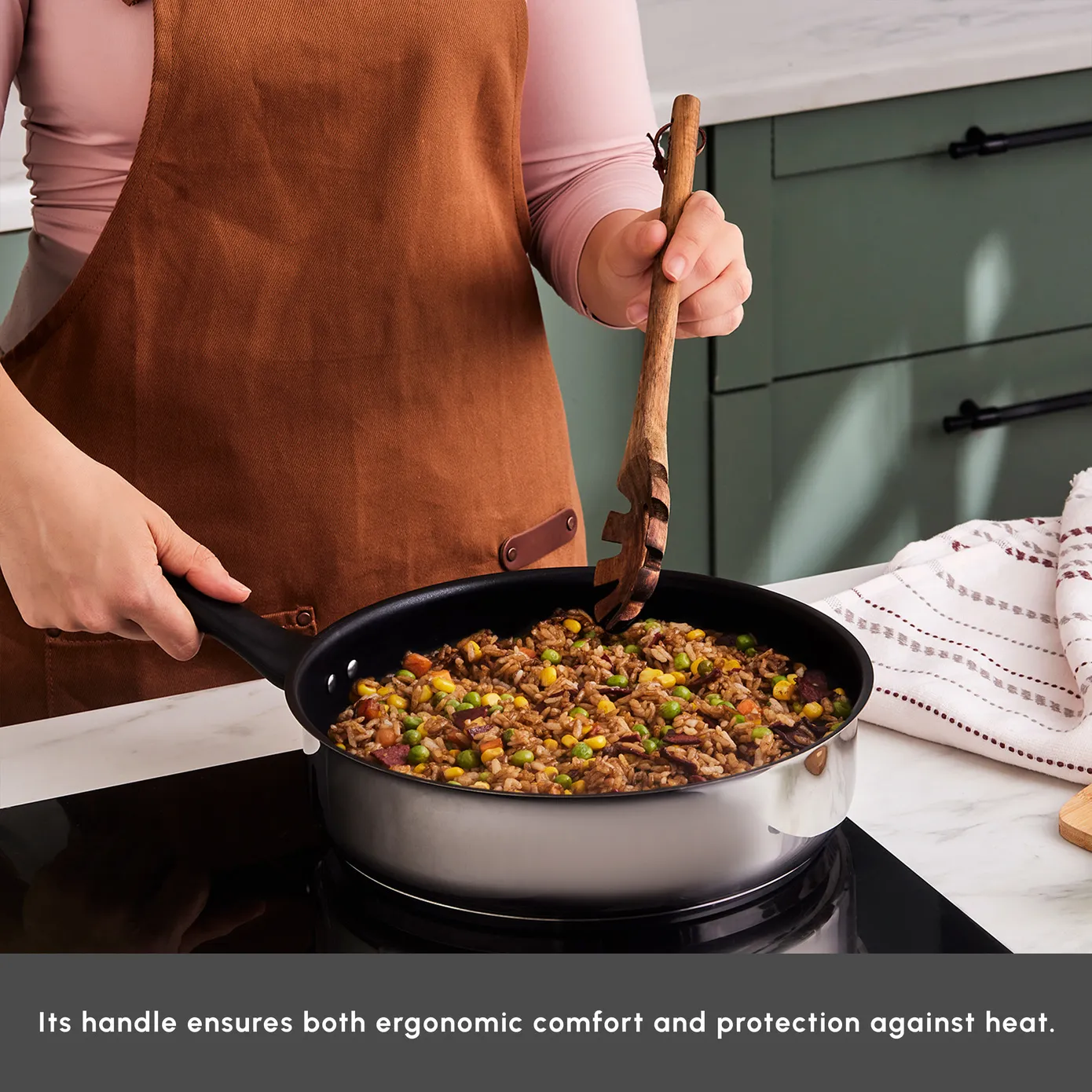 Karaca Gastro Stainless Steel Frying Pan, 26cm, Silver - Image 5