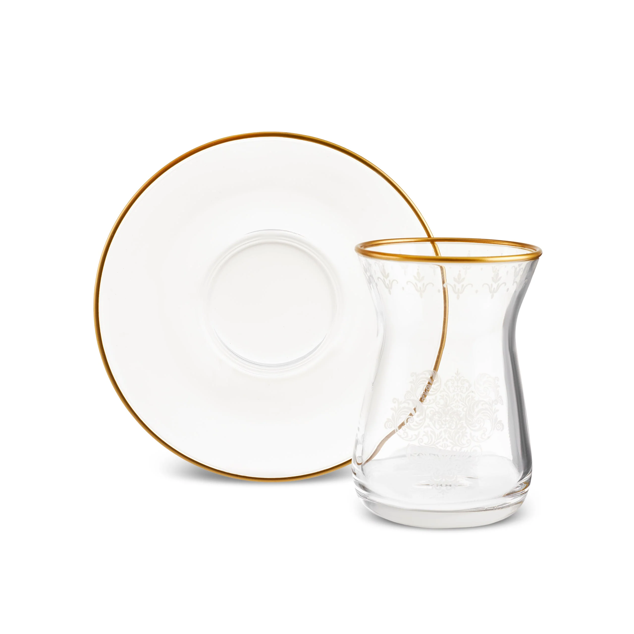 Karaca Gent 12-Piece Turkish Tea Set for 6 People, 132ml, Gold - Image 10