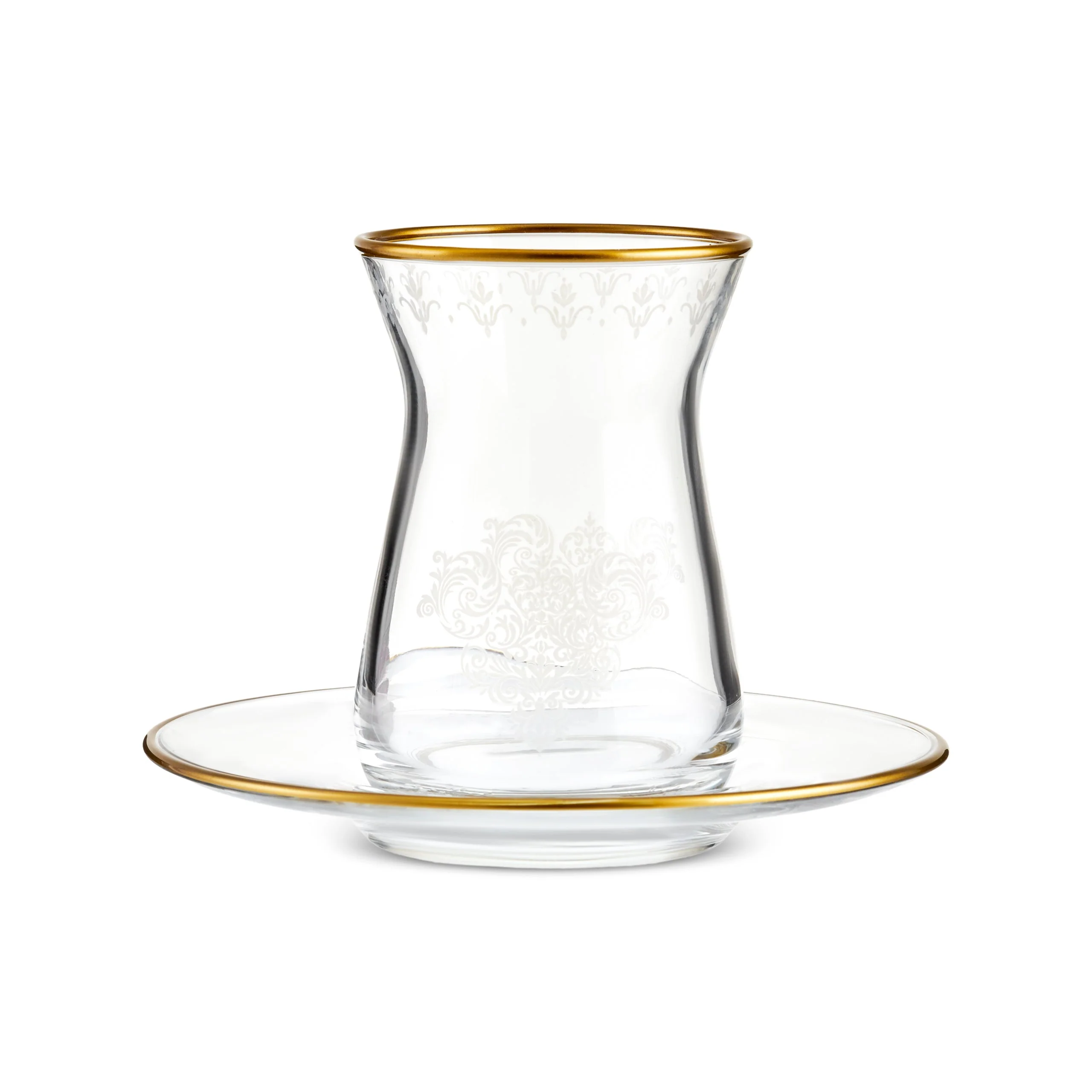 Karaca Gent 12-Piece Turkish Tea Set for 6 People, 132ml, Gold - Image 8